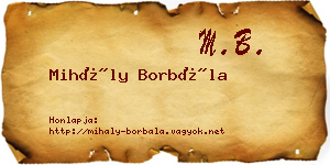 Mihály Borbála névjegykártya