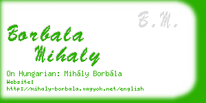 borbala mihaly business card